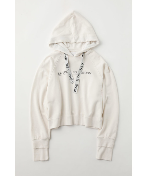 MOUSSY(マウジー)の「SW LOGO SWEAT PKJ(パーカー・レディース・ライトブラック/レッド/オフホワイト・FREE)」の2枚目の写真