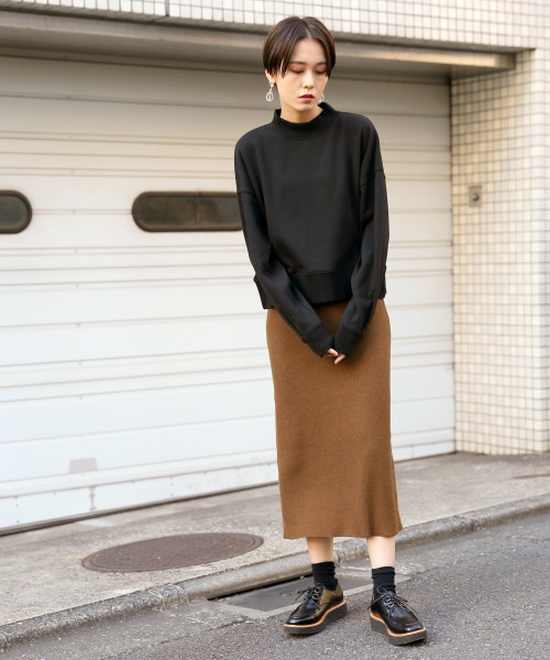 LOWRYS FARM（ローリーズファーム）の「ウラシャギーハイネックプルオーバー　819315（Tシャツ/カットソー・レディース・ブラック/グリーン/キャメル・FREE）」の6枚目の写真