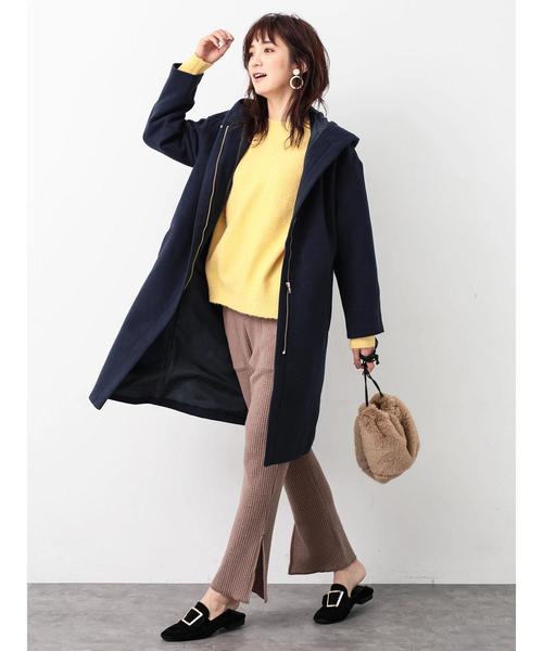 Koe コエ の フード付ロングコート ダウンジャケット コート Wear