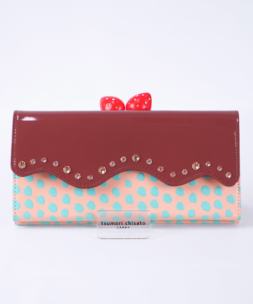 tsumori chisato CARRY(ツモリチサトキャリー)の「いちご 長財布(財布・レディース・ベージュ/レッド/グリーン・FREE)」の8枚目の写真