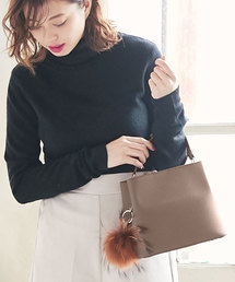 KOBE LETTUCE | エコファーチャーム付き2wayショルダーバッグ＊レディース/鞄[B1227]神戸レタス(ショルダーバッグ)