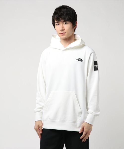 THE NORTH FACE（ザノースフェイス）の「ザ・ノース・フェイス メンズ ロゴスウェットパーカー / スクエアロゴフーディー（パーカー・メンズ・グレー/ブラック/ネイビー/ホワイト・LARGE/MEDIUM/SMALL/X-LARGE）」の2枚目の写真