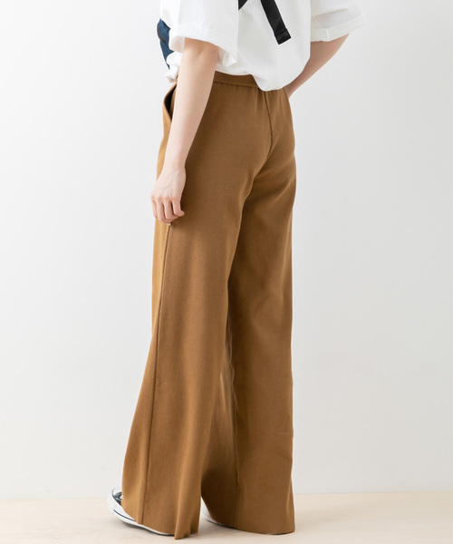 URBAN RESEARCH Sonny Label(アーバンリサーチサニーレーベル)の「リブカットワイドストレートパンツ(その他パンツ・レディース・ブラック/カーキ/キャメル・FREE)」の9枚目の写真