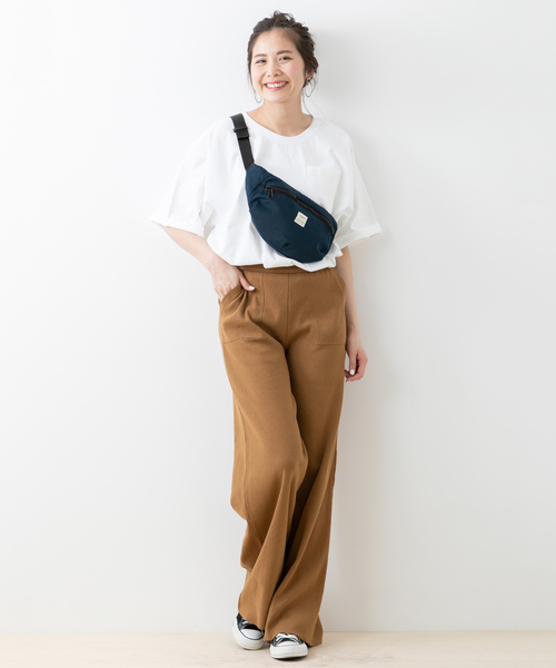 URBAN RESEARCH Sonny Label(アーバンリサーチサニーレーベル)の「リブカットワイドストレートパンツ(その他パンツ・レディース・ブラック/カーキ/キャメル・FREE)」の10枚目の写真