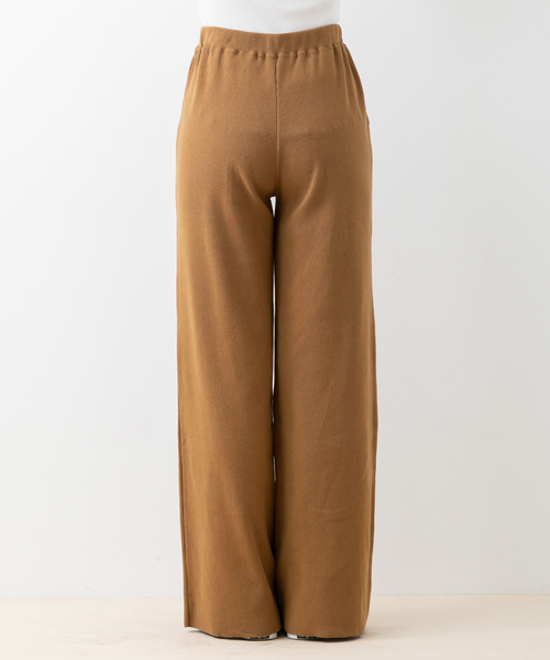 URBAN RESEARCH Sonny Label(アーバンリサーチサニーレーベル)の「リブカットワイドストレートパンツ(その他パンツ・レディース・ブラック/カーキ/キャメル・FREE)」の13枚目の写真
