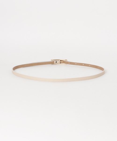 flower（フラワー）の「ラインレザーベルト（ベルト・レディース・アイボリー/ブラック・FREE）」の3枚目の写真