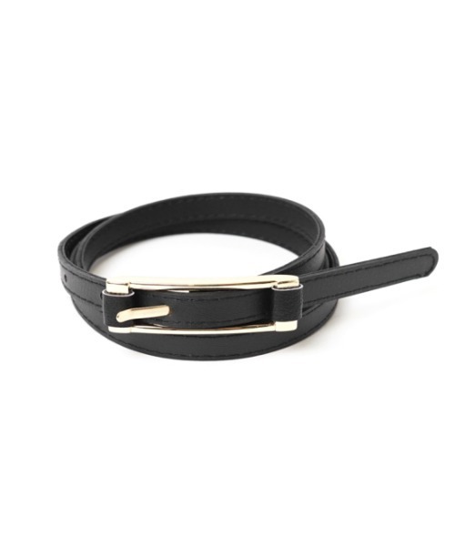 flower（フラワー）の「ラインレザーベルト（ベルト・レディース・アイボリー/ブラック・FREE）」の6枚目の写真