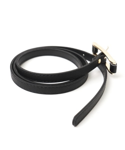 flower（フラワー）の「ラインレザーベルト（ベルト・レディース・アイボリー/ブラック・FREE）」の9枚目の写真