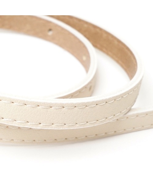 flower（フラワー）の「ラインレザーベルト（ベルト・レディース・アイボリー/ブラック・FREE）」の10枚目の写真