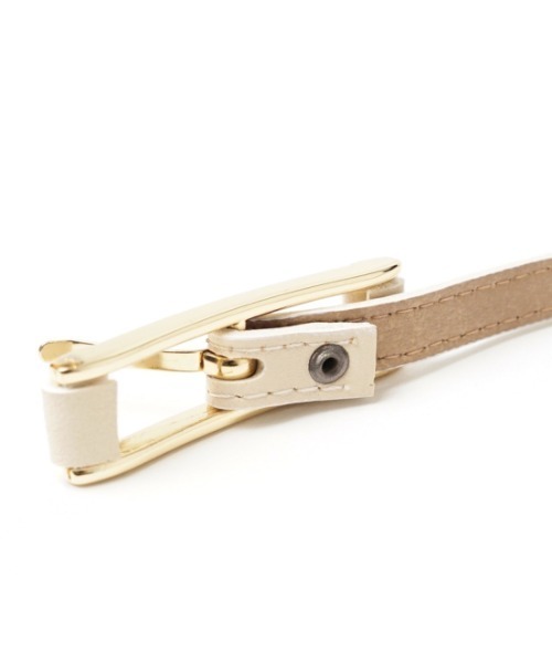 flower（フラワー）の「ラインレザーベルト（ベルト・レディース・アイボリー/ブラック・FREE）」の11枚目の写真