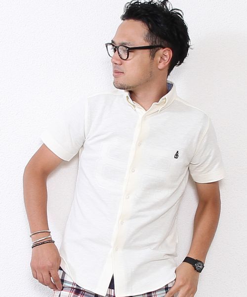 coen(コーエン)の「【MBC】スラブカットシャツ(シャツ/ブラウス・メンズ・ホワイト/ネイビー・X-LARGE/SMALL/MEDIUM/X-SMALL/LARGE)」の1枚目の写真
