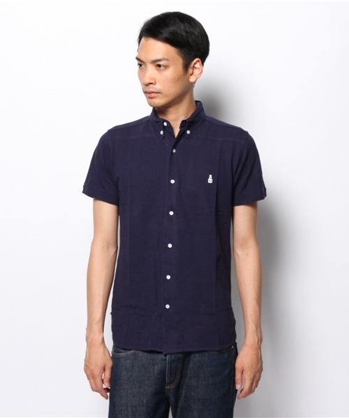 coen(コーエン)の「【MBC】スラブカットシャツ(シャツ/ブラウス・メンズ・ホワイト/ネイビー・X-LARGE/SMALL/MEDIUM/X-SMALL/LARGE)」の4枚目の写真