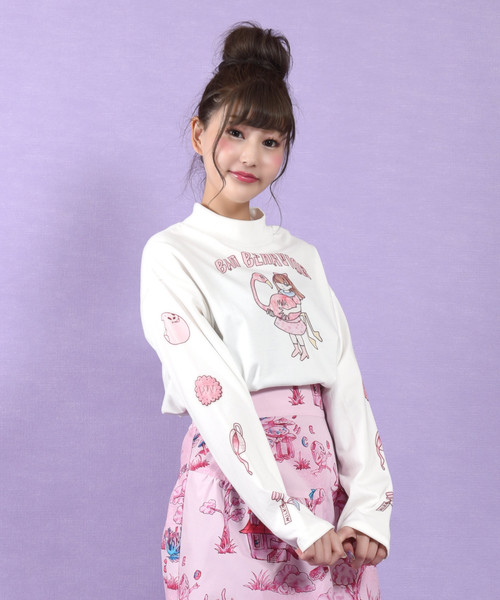 MILK（ミルク）の「ALICE ロングスリーブ　Tシャツ（Tシャツ/カットソー・レディース・オフホワイト/ピンク/サックスブルー・FREE）」の2枚目の写真