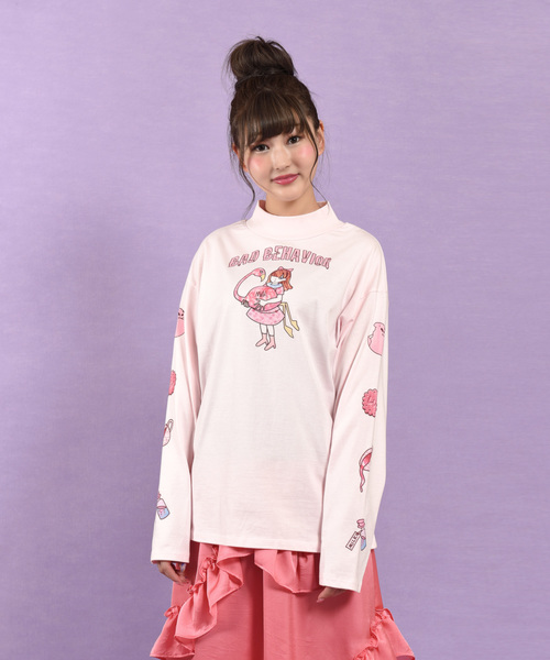 MILK（ミルク）の「ALICE ロングスリーブ　Tシャツ（Tシャツ/カットソー・レディース・オフホワイト/ピンク/サックスブルー・FREE）」の3枚目の写真
