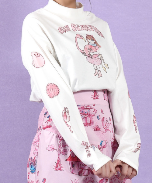 MILK（ミルク）の「ALICE ロングスリーブ　Tシャツ（Tシャツ/カットソー・レディース・オフホワイト/ピンク/サックスブルー・FREE）」の5枚目の写真