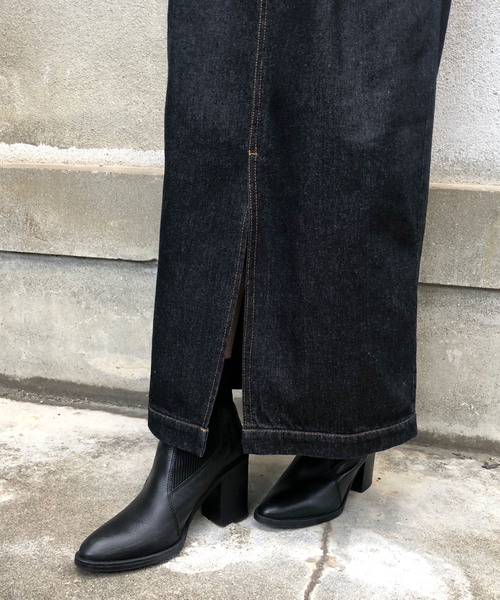 &g'aime（アンジェム）の「【&g'aime】デニムタイトロングスカート（スカート・レディース・ブラック/ブルー・FREE）」の7枚目の写真