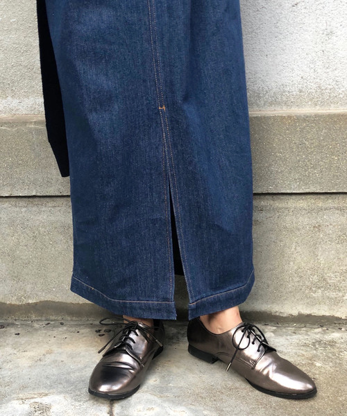 &g'aime（アンジェム）の「【&g'aime】デニムタイトロングスカート（スカート・レディース・ブラック/ブルー・FREE）」の14枚目の写真