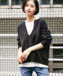 LOWRYS FARM | スリットＶニットプルオーバー　852006(ニット/セーター)