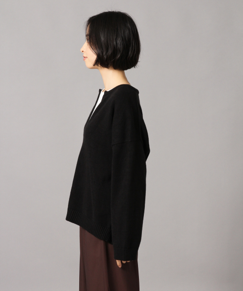 LOWRYS FARM（ローリーズファーム）の「スリットＶニットプルオーバー　852006（ニット/セーター・レディース・アイボリー/ブラック/ブラウン/グリーン・FREE）」の12枚目の写真