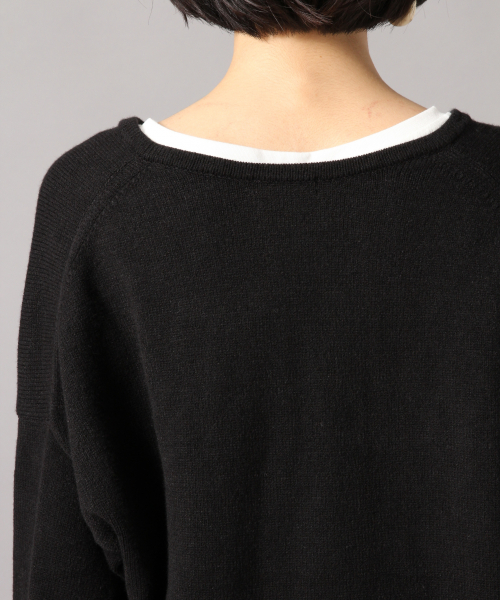 LOWRYS FARM（ローリーズファーム）の「スリットＶニットプルオーバー　852006（ニット/セーター・レディース・アイボリー/ブラック/ブラウン/グリーン・FREE）」の5枚目の写真