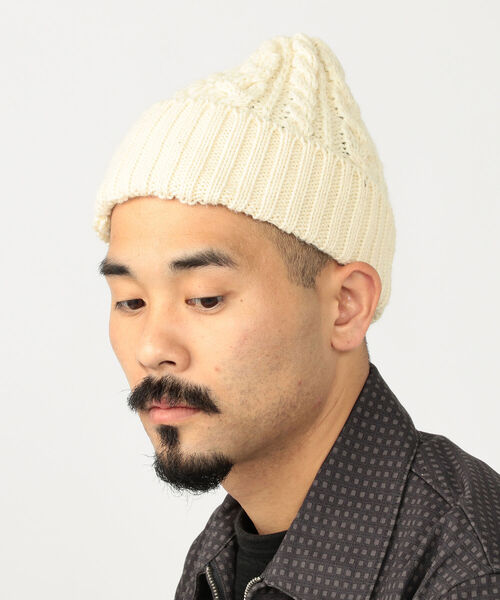 BEAMS PLUS(ビームスプラス)の「BEAMS PLUS / ケーブル ワッチキャップ(ニットキャップ/ビーニー・メンズ・ネイビー/ワイン/ブラック/チャコールグレー/ナチュラル/ダークグリーン・ONE SIZE)」の18枚目の写真