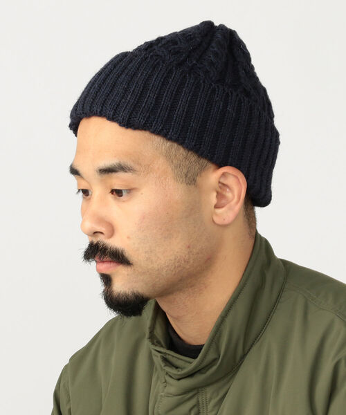BEAMS PLUS(ビームスプラス)の「BEAMS PLUS / ケーブル ワッチキャップ(ニットキャップ/ビーニー・メンズ・ネイビー/ワイン/ブラック/チャコールグレー/ナチュラル/ダークグリーン・ONE SIZE)」の20枚目の写真