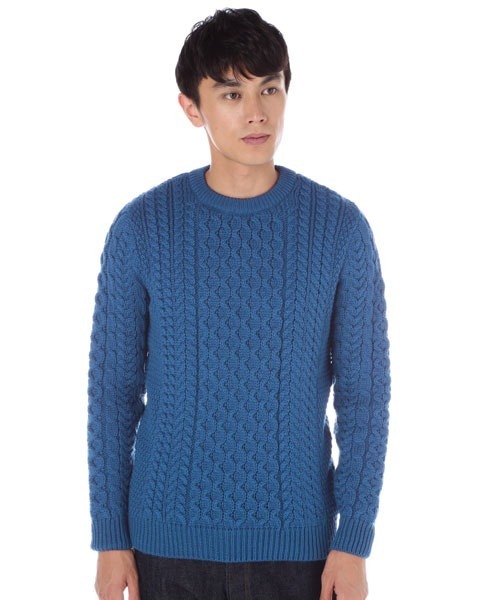 SUNSPEL(サンスペル)の「MEN’S MERINO WOOL(ニット/セーター・メンズ・ダークブルー/ダークオレンジ・SMALL/MEDIUM/LARGE)」の2枚目の写真