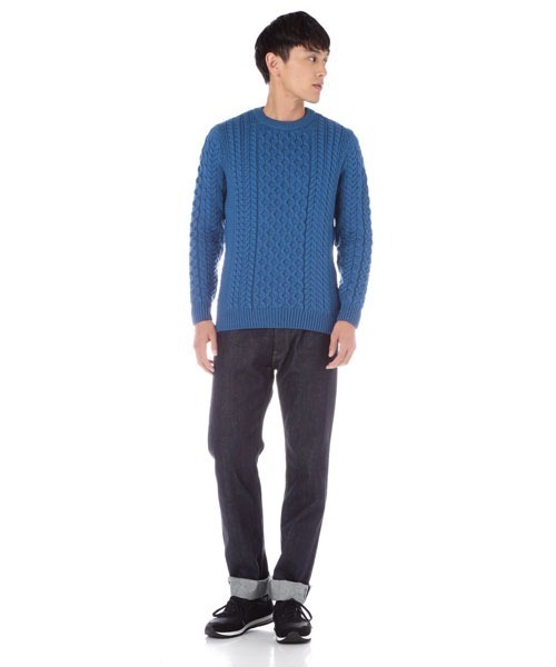 SUNSPEL(サンスペル)の「MEN’S MERINO WOOL(ニット/セーター・メンズ・ダークブルー/ダークオレンジ・SMALL/MEDIUM/LARGE)」の3枚目の写真
