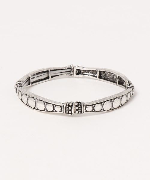 チャイハネ（チャイハネ）の「【チャイハネ】バングル風メタルブレスレット（バングル/リストバンド・レディース・シルバー/ゴールド・FREE）」の4枚目の写真