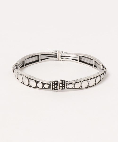 チャイハネ（チャイハネ）の「【チャイハネ】バングル風メタルブレスレット（バングル/リストバンド・レディース・シルバー/ゴールド・FREE）」の3枚目の写真