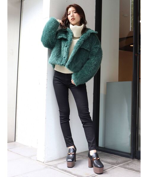 MURUA（ムルーア）の「JET BLACK SKINNY（デニムパンツ・レディース・ブラック・1/2/0）」の13枚目の写真