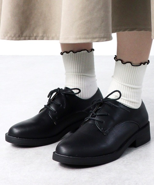 AAA+（サンエープラス）の「AAA / プレーントゥマニッシュシューズ(3570)　オックスフォードシューズ（ドレスシューズ・レディース・ブラック/ブラック系その他/ダークブラウン/ブラック系その他2/アイボリー/ブラック×ブラック/シルバー・40/38/39/35/36/37/41/42/43/44）」の3枚目の写真