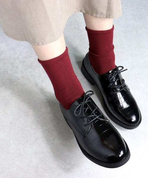 AAA+（サンエープラス）の「AAA / プレーントゥマニッシュシューズ(3570)　オックスフォードシューズ（ドレスシューズ・レディース・ブラック/ブラック系その他/ダークブラウン/ブラック系その他2/アイボリー/ブラック×ブラック/シルバー・40/38/39/35/36/37/41/42/43/44）」の14枚目の写真