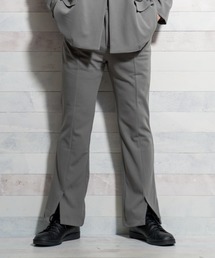 Bling Leads | 【Bl】梨地センタースリットパンツ(スラックス)