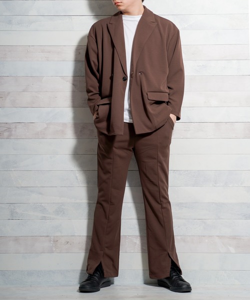 Bling Leads（ブリングリーズ）の「【Bl】梨地センタースリットパンツ（スラックス・メンズ・ブラウン/チャコールグレー/ブラック・MEDIUM/LARGE）」の17枚目の写真