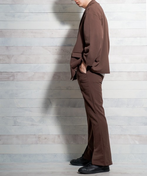 Bling Leads（ブリングリーズ）の「【Bl】梨地センタースリットパンツ（スラックス・メンズ・ブラウン/チャコールグレー/ブラック・MEDIUM/LARGE）」の18枚目の写真