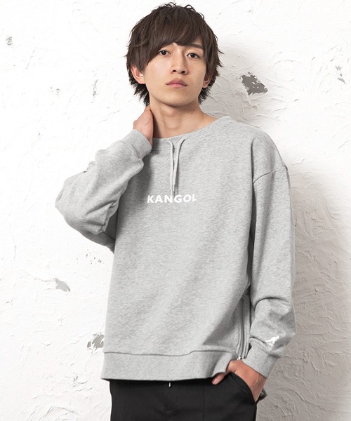 KANGOL（カンゴール）の「【KANGOL】別注サイドジップ裏毛ビッグトレーナー（スウェット・メンズ・杢グレー/ラベンダー/アイボリー/ベージュ・L/M）」の3枚目の写真