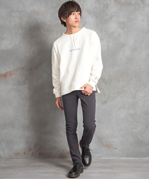 KANGOL（カンゴール）の「【KANGOL】別注サイドジップ裏毛ビッグトレーナー（スウェット・メンズ・杢グレー/ラベンダー/アイボリー/ベージュ・L/M）」の5枚目の写真