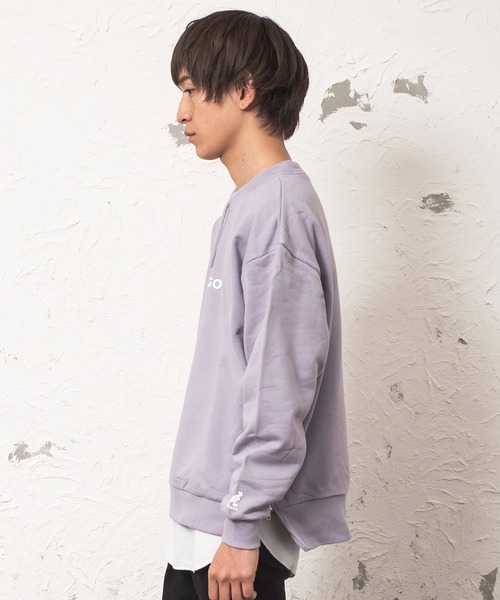 KANGOL（カンゴール）の「【KANGOL】別注サイドジップ裏毛ビッグトレーナー（スウェット・メンズ・杢グレー/ラベンダー/アイボリー/ベージュ・L/M）」の16枚目の写真