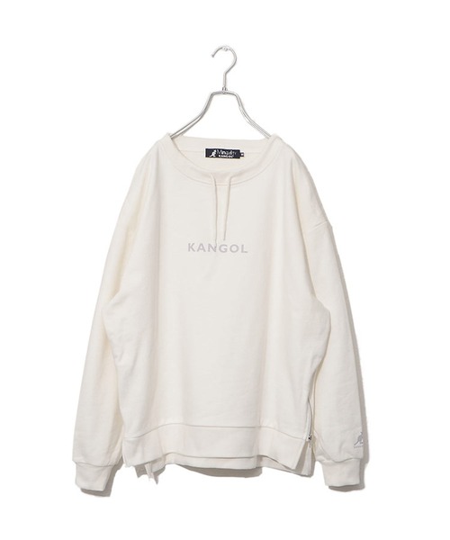 KANGOL（カンゴール）の「【KANGOL】別注サイドジップ裏毛ビッグトレーナー（スウェット・メンズ・杢グレー/ラベンダー/アイボリー/ベージュ・L/M）」の8枚目の写真