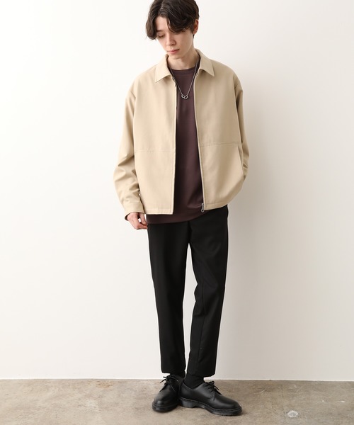 JUNRED（ジュンレッド）の「【WEARISTA JUNさん紹介】テクスチャーTRスリムパンツ（スラックス・メンズ・ブラック/ベージュ/ブルー・LL/S/M/L）」の13枚目の写真