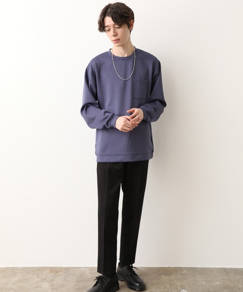 JUNRED（ジュンレッド）の「【WEARISTA JUNさん紹介】テクスチャーTRスリムパンツ（スラックス・メンズ・ブラック/ベージュ/ブルー・LL/S/M/L）」の7枚目の写真