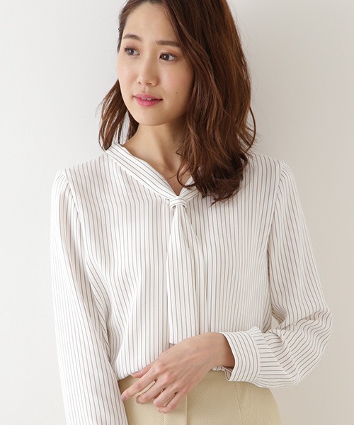 NATURAL BEAUTY BASIC(ナチュラルビューティベーシック)の「ボウタイフィックスブラウス(シャツ/ブラウス)」 - WEAR