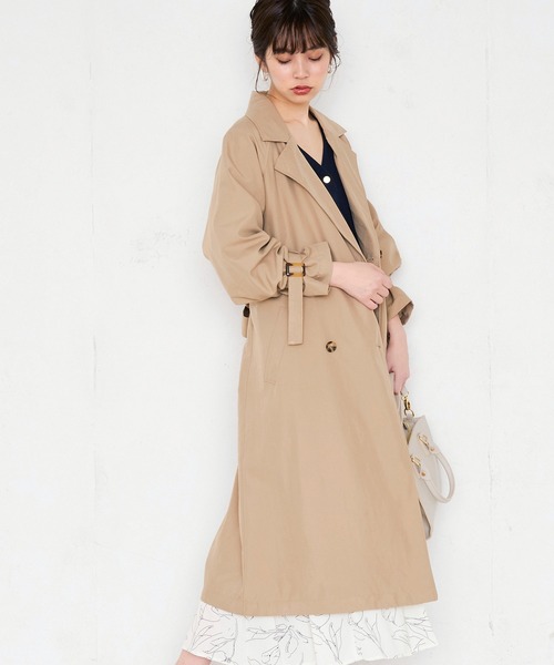 natural couture(ナチュラルクチュール)の「【WEB限定カラー有り】ラグラントレンチコート(トレンチコート・レディース・ベージュ/カーキ/ピンクベージュ/グレイッシュベージュ・FREE)」の6枚目の写真