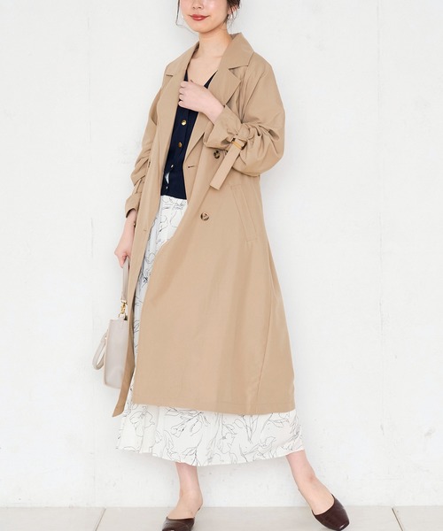 natural couture(ナチュラルクチュール)の「【WEB限定カラー有り】ラグラントレンチコート(トレンチコート・レディース・ベージュ/カーキ/ピンクベージュ/グレイッシュベージュ・FREE)」の5枚目の写真
