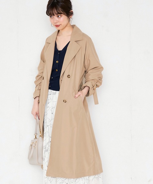 natural couture(ナチュラルクチュール)の「【WEB限定カラー有り】ラグラントレンチコート(トレンチコート・レディース・ベージュ/カーキ/ピンクベージュ/グレイッシュベージュ・FREE)」の7枚目の写真