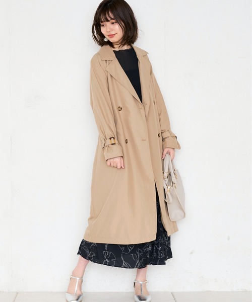 natural couture(ナチュラルクチュール)の「【WEB限定カラー有り】ラグラントレンチコート(トレンチコート・レディース・ベージュ/カーキ/ピンクベージュ/グレイッシュベージュ・FREE)」の9枚目の写真