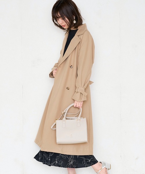 natural couture(ナチュラルクチュール)の「【WEB限定カラー有り】ラグラントレンチコート(トレンチコート・レディース・ベージュ/カーキ/ピンクベージュ/グレイッシュベージュ・FREE)」の10枚目の写真
