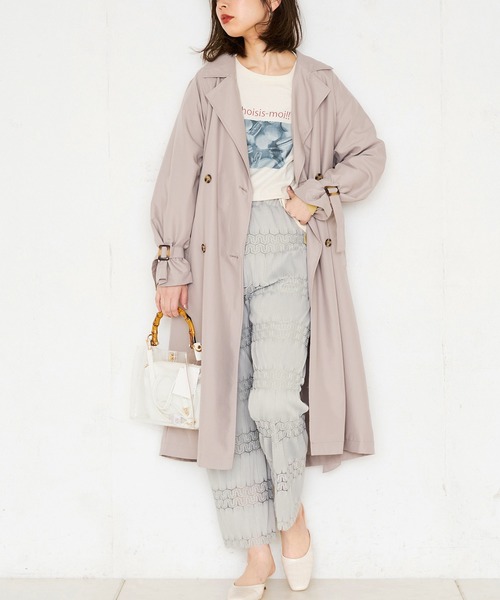 natural couture(ナチュラルクチュール)の「【WEB限定カラー有り】ラグラントレンチコート(トレンチコート・レディース・ベージュ/カーキ/ピンクベージュ/グレイッシュベージュ・FREE)」の11枚目の写真