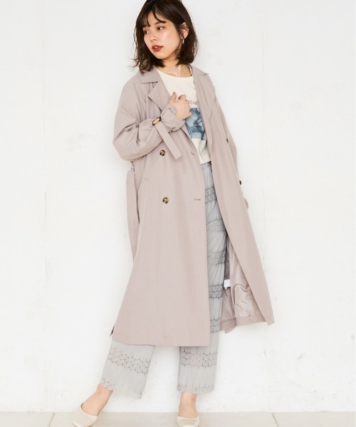 natural couture(ナチュラルクチュール)の「【WEB限定カラー有り】ラグラントレンチコート(トレンチコート・レディース・ベージュ/カーキ/ピンクベージュ/グレイッシュベージュ・FREE)」の12枚目の写真